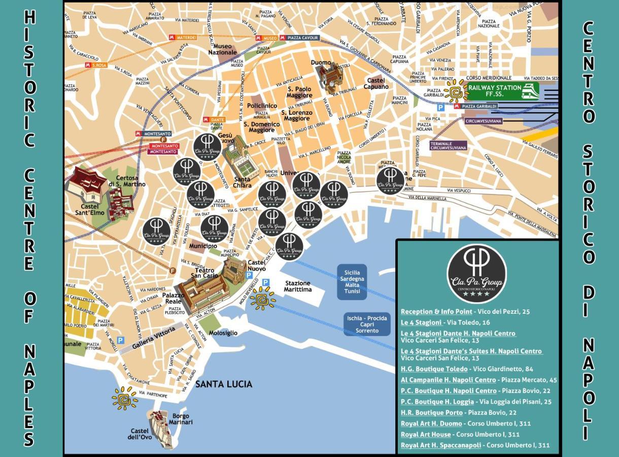 Royal Art H Duomo - Napoli Centro, By Clapa Group Hotel Exterior photo Map of the Historic Centre of Napoli